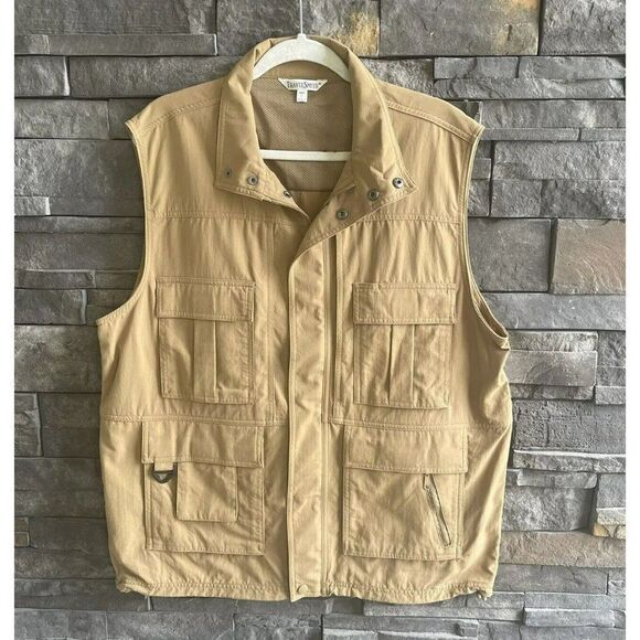 Travelsmith Mens Fishing Vest Cargo Hunting Shooting Utility Large - Picture 1 of 4